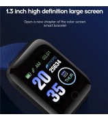 116PLUS Waterproof Smart Watch Heart Rate Sleeping Health Monitoring Intelligent Smart Bracelet Band with Silicone Strap - Purple