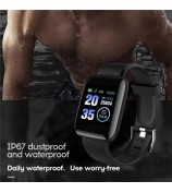 116PLUS Waterproof Smart Watch Heart Rate Sleeping Health Monitoring Intelligent Smart Bracelet Band with Silicone Strap - Purple