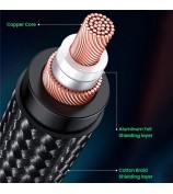 UGREEN 2m 3.5mm Male to 3 Pin XLR Female Audio Cable Nylon Braided Cord for Microphone Speakers Sound Consoles Amplifier