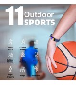 Y99C 0.96 inch Children Smart Watch IP68 Waterproof Sports Bracelet Multifunctional Health Watch with Step Count/Sleep/Heart Rate Monitoring - Blue