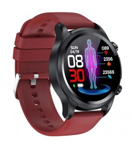 E400 1.39" Touch Screen HD Smart Bracelet Water Resistant Sports Watch ECG+PPG Health Watch with Body Temperature and Blood Oxygen Monitoring (TPU Strap) - Red