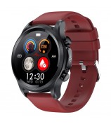E400 1.39" Touch Screen HD Smart Bracelet Water Resistant Sports Watch ECG+PPG Health Watch with Body Temperature and Blood Oxygen Monitoring (TPU Strap) - Red