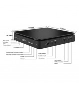 KECAG KC-708 DVD Player Touch Operation Mini CD VCD Player with Remote Control for Home Smart TV
