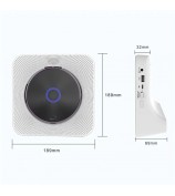 KECAG KC-806C Home CD Player Repeat Function Bluetooth Player with LED Display Support CD, CDR, CD-RW, MP3-CD, WMA-CD (Not Support TV) - White / US Plug