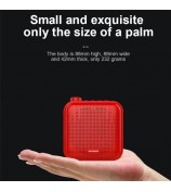 APORO T15 Portable Voice Amplifier Microphone Personal Mini HiFi Stereo Audio Speaker Supporting TF Card for Teachers Guides Instructors - Red