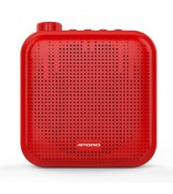 APORO T15 Portable Voice Amplifier Microphone Personal Mini HiFi Stereo Audio Speaker Supporting TF Card for Teachers Guides Instructors - Red