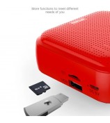 APORO T15 Portable Voice Amplifier Microphone Personal Mini HiFi Stereo Audio Speaker Supporting TF Card for Teachers Guides Instructors - Red