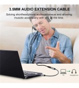 1.5m 3.5mm Male to Female Audio Cable HiFi Stereo Nylon Braided Aux TRRS Audio Extension Cable for Microphone Speaker Headphone