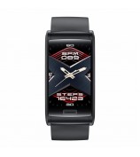 E600 1.47" HD Smart Watch Blood Glucose / Oxygen / Pressure Heart Rate Monitoring Waterproof Sports Bracelet with Silicone Strap - Black