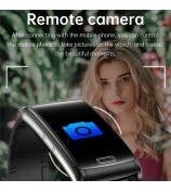 E600 1.47" HD Smart Watch Blood Glucose / Oxygen / Pressure Heart Rate Monitoring Waterproof Sports Bracelet with Silicone Strap - Black