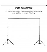 3m 3 Section Telescopic Aluminum Alloy Background Support Cross Arm Crossbar for Background Cloth Frame