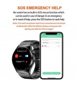 F320 Non-invasive Blood Sugar Monitor Watch with Bluetooth Calling Uric Acid Blood Lipids Fitness Tracker - Black / Silicone Strap