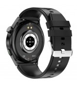 F320 Non-invasive Blood Sugar Monitor Watch with Bluetooth Calling Uric Acid Blood Lipids Fitness Tracker - Black / Silicone Strap