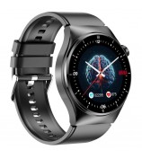 F320 Non-invasive Blood Sugar Monitor Watch with Bluetooth Calling Uric Acid Blood Lipids Fitness Tracker - Black / Silicone Strap