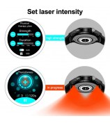 F320 Non-invasive Blood Sugar Monitor Watch with Bluetooth Calling Uric Acid Blood Lipids Fitness Tracker - Black / Silicone Strap