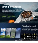 AK57 Health Monitor Bluetooth Call Smart Watch Waterproof Sports Bracelet, Silicone Strap - Black