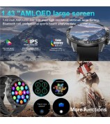 AK57 Health Monitor Bluetooth Call Smart Watch Waterproof Sports Bracelet, Silicone Strap - Black