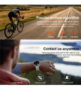 AK57 Health Monitor Bluetooth Call Smart Watch Waterproof Sports Bracelet, Silicone Strap - Black