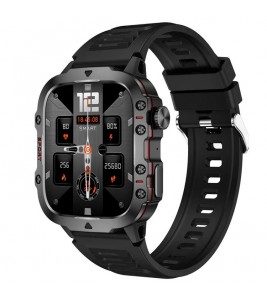 QX11 1.96-inch Display Smart Watch Bluetooth Talk Outdoor Waterproof Anti-Drop Sports Bracelet for Men - Black