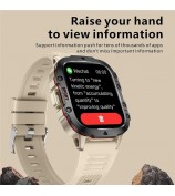 QX11 1.96-inch Display Smart Watch Bluetooth Talk Outdoor Waterproof Anti-Drop Sports Bracelet for Men - Black