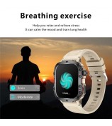 QX11 1.96-inch Display Smart Watch Bluetooth Talk Outdoor Waterproof Anti-Drop Sports Bracelet for Men - Black