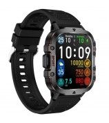 QX11 1.96-inch Display Smart Watch Bluetooth Talk Outdoor Waterproof Anti-Drop Sports Bracelet for Men - Black