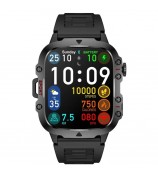 QX11 1.96-inch Display Smart Watch Bluetooth Talk Outdoor Waterproof Anti-Drop Sports Bracelet for Men - Black