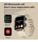 QX11 1.96-inch Display Smart Watch Bluetooth Talk Outdoor Waterproof Anti-Drop Sports Bracelet for Men - Black