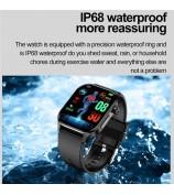 ET580 2.04" AMOLED Smart Watch Bluetooth Call ECG Health Bracelet, Leather Strap - Black