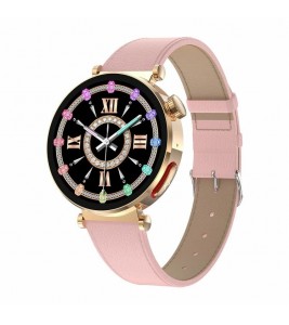 ET490 Women Health ECG Sleeping Monitor Smart Watch Waterproof Bluetooth Call Wrist Bracelet - Pink