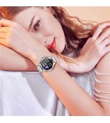 AK60 Steel Strap + Silicone Strap Women Smart Watch Health Monitoring Bluetooth Calling Smart Bracelet - Gold