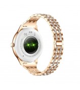 AK60 Steel Strap + Silicone Strap Women Smart Watch Health Monitoring Bluetooth Calling Smart Bracelet - Gold