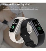 C68 1.1" Smart Bracelet Slim Fitness Watch with Heart Rate Health Monitoring  - Starlight