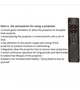 P30 Mini Projector Android 11 WiFi 6 4K 1080P Bluetooth 5.0 Home Cinema Portable Projector - Black / US Plug