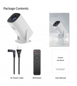 P30 Mini Projector Android 11 WiFi 6 4K 1080P Bluetooth 5.0 Home Cinema Portable Projector - Black / US Plug