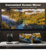 P30 Mini Projector Android 11 WiFi 6 4K 1080P Bluetooth 5.0 Home Cinema Portable Projector - Black / US Plug