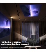 P30 Mini Projector Android 11 WiFi 6 4K 1080P Bluetooth 5.0 Home Cinema Portable Projector - Black / US Plug