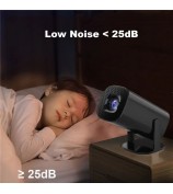 P30 Mini Projector Android 11 WiFi 6 4K 1080P Bluetooth 5.0 Home Cinema Portable Projector - Black / US Plug