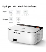 AUN Z5S Portable Full HD Home Cinema 1080P Android Video Projector 4K Movie Decode 3D Mini Smart Theater - US Plug