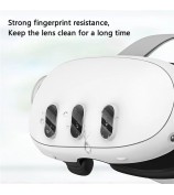 WOLMTT Lens Protector for Meta Quest 3 Dust-proof HD Clear Tempered Glass Film