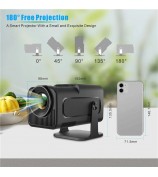 HY320 Android 11 Projector 1080P, 300ANSI, Dual WiFi 6, BT 5.0 Portable Projector Support 4K - US Plug