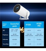 HY300 PRO Projector Android 11.0 2.4G / 5G WiFi 6 Bluetooth 5.0 1280*720P Home Theater, CE Rohs FCC Certificated - US Plug