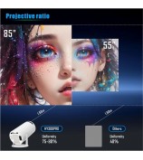 HY300 PRO Projector Android 11.0 2.4G / 5G WiFi 6 Bluetooth 5.0 1280*720P Home Theater, CE Rohs FCC Certificated - US Plug