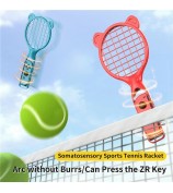 STARTRC GAMES 1 Pair ABS Tennis Racket Handle Holder with Wrist Strap for Nintendo Switch Sports Games