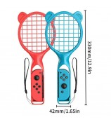 STARTRC GAMES 1 Pair ABS Tennis Racket Handle Holder with Wrist Strap for Nintendo Switch Sports Games