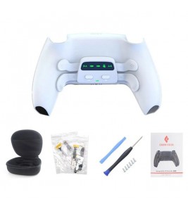 DATA FROG For Sony PlayStation 5 Controller Back Paddles Back Button Attachment Programmable 4-Key Mapping Gamepad Extender Key - White