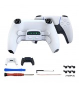 DATA FROG For Sony PlayStation 5 Controller Back Paddles Back Button Attachment Programmable 4-Key Mapping Gamepad Extender Key - White