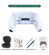 DATA FROG For Sony PlayStation 5 Controller Back Paddles Back Button Attachment Programmable 4-Key Mapping Gamepad Extender Key - White