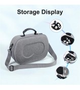 STARTRC GAMES Storage Bag for Meta Quest 3S / Quest 3 / Quest 2 Snowflake Cloth Carrying Case