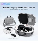 STARTRC GAMES Storage Bag for Meta Quest 3S / Quest 3 / Quest 2 Snowflake Cloth Carrying Case